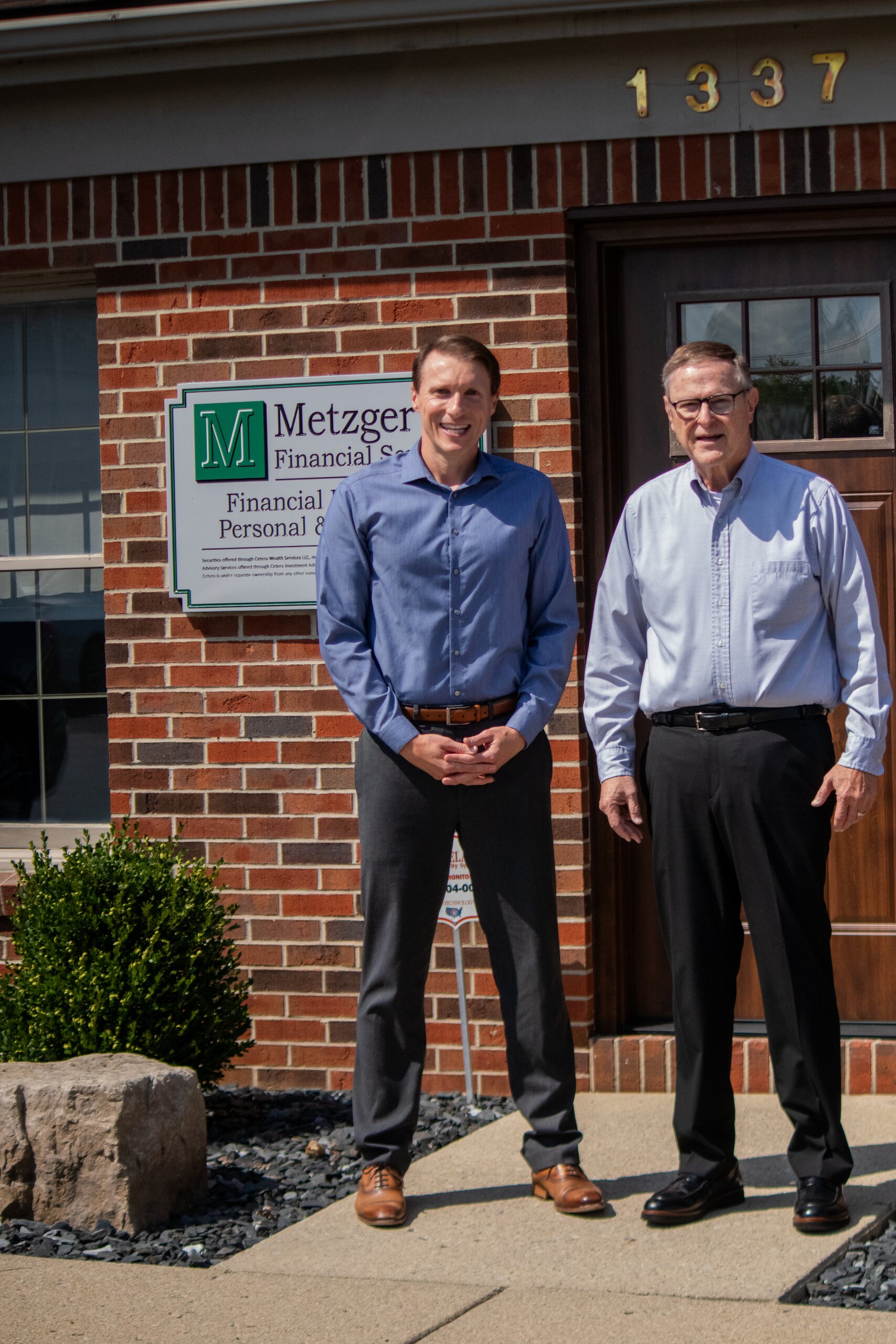 Metzger Financial Services team meeting with clients